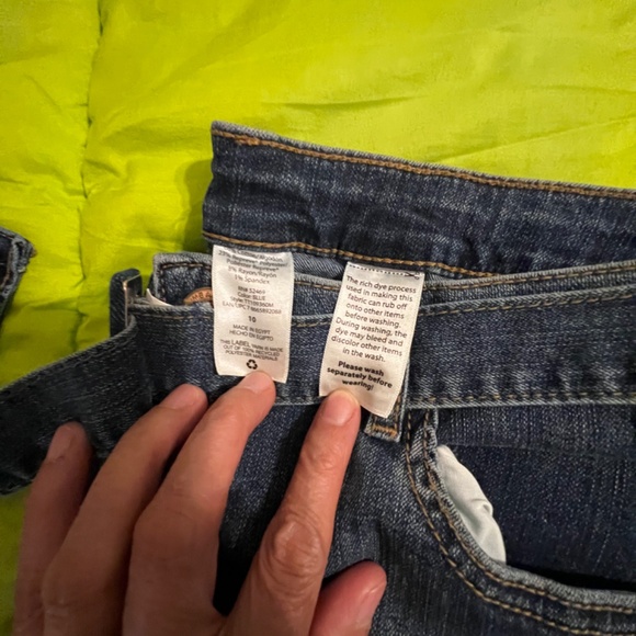 Blue Long Pants Self Belt Jean Wide Leg size 10(38x29) - Picture 5 of 6